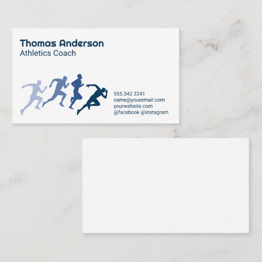 陸上競技 | イラスト走ズ 名刺 (正面/裏面)