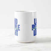 陸人灯 | セントルシアブルーアンドグリーン文字 コーヒーマグカップ (中央)