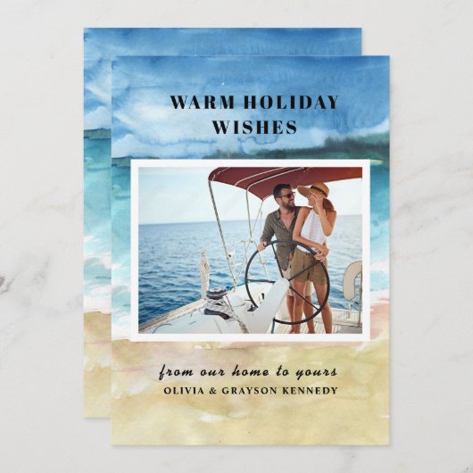 陸海写真ビーチクリスマスカード シーズンカード (正面/裏面)