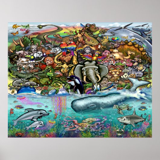 陸海動物 ポスター (正面)