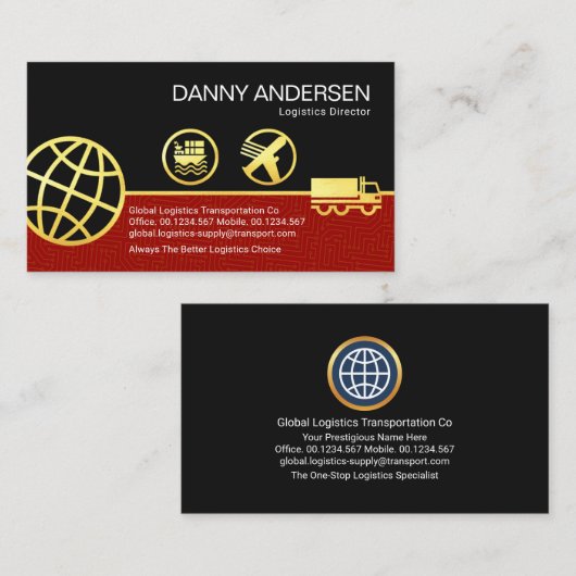 陸海空WWWグローバル物流つながり 名刺 (正面/裏面)