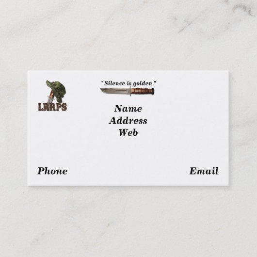 陸海軍の空軍の海兵隊レンジャーlrps lrrpのsof 名刺 (正面)