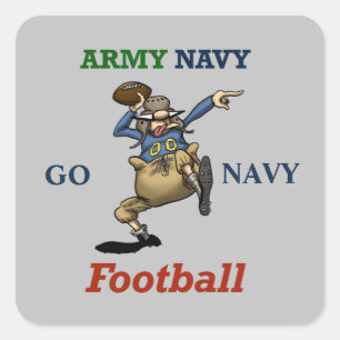 陸海軍サッカーユーモアシール スクエアシール