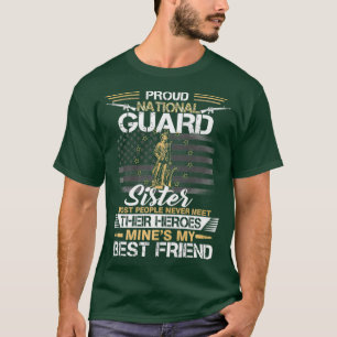 陸誇りを持った軍国防衛姉妹国旗 Tシャツ