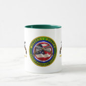 陸誇りを持った軍軍隊警察隊退役軍人  マグカップ (中央)