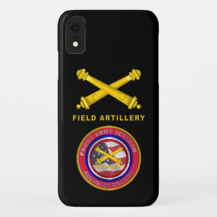 陸誇りを持った軍退役軍人砲兵 iPhone XRケース