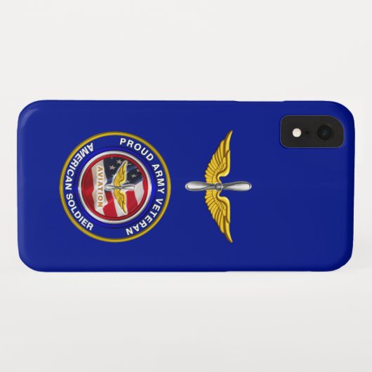 陸誇りを持った軍退役軍人航空の色 Case-Mate iPhoneケース (裏面(横))