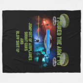 陸軍に入って～した フリースブランケット (正面(横))