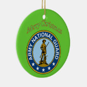 陸軍のナショナルガードクリスマス装飾 セラミックオーナメント (右)