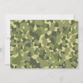 陸軍の兵士の写真の誕生日パーティー迷彩柄軍隊 招待状 (裏面)