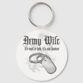 陸軍の妻 – それは名誉である仕事ではない キーホルダー (正面)