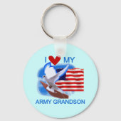 陸軍の孫Tシャツとギフトが大好き キーホルダー (正面)
