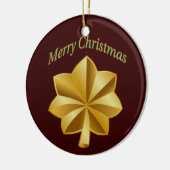 陸軍の専攻のクリスマス装飾 セラミックオーナメント (左)