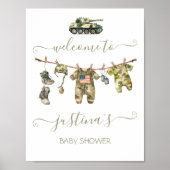 陸軍の小さな兵士の物干し線ウェルカムサイン ポスター (正面)