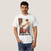 陸軍の木材の追加 Tシャツ (正面フル)