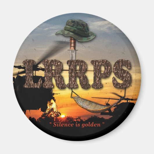 陸軍の空挺隊員ベトナム戦争LRPS マグネット (正面)