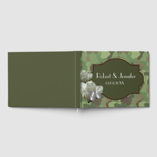 陸軍の結婚テーマのゲストブック ゲストブック (全面)