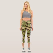 陸軍の緑の迷彩個人用設定 カプリレギンス (正面)