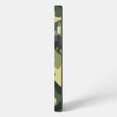 陸軍の緑の迷彩模様 iPhoneケース (左側面)