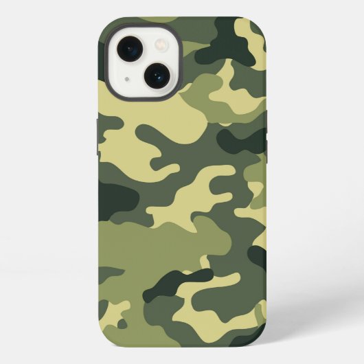 陸軍の緑の迷彩模様 iPhoneケース (裏面)