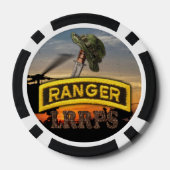 陸軍の航空機搭載型レンジャーlrp lrps lrps退役軍人vets ポーカーチップ (裏面)