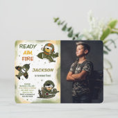 陸軍の誕生日写真招待状 招待状 (スタンド正面)