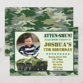 陸軍の誕生日招待状 招待状 (正面/裏面)