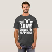 陸軍のHはHappinessの略 Funny Meme 軍 Tシャツ (正面フル)
