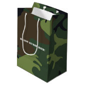 陸軍をテーマにしたバースデーパーティーのゲスト ミディアムペーパーバッグ (裏面アングル)