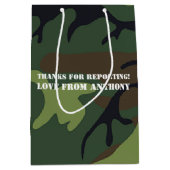 陸軍をテーマにしたバースデーパーティーのゲスト ミディアムペーパーバッグ (正面)