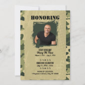 陸軍をテーマにした写真軍隊メモリアル 招待状 (正面)