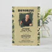 陸軍をテーマにした写真軍隊メモリアル 招待状 (スタンド正面)