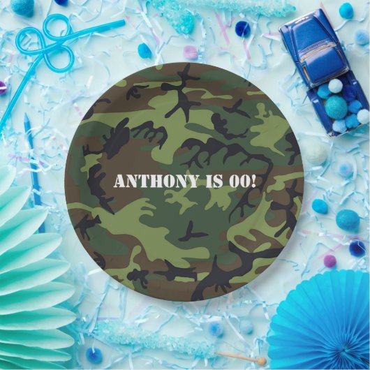 陸軍をテーマにした誕生日パーティー ペーパープレート (パーティー)