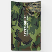 陸軍をテーマにした誕生日パーティー 横断幕 (縦)