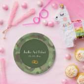 陸軍をテーマ結婚にした紙プレート ペーパープレート (パーティー)