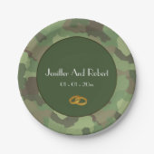 陸軍をテーマ結婚にした紙プレート ペーパープレート (正面)