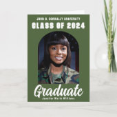 陸軍グリーン大学院モダン写真折り畳み 案内状 (正面)