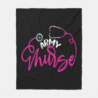 陸軍ナースおもしろい – 看護引用文 – ヒップスターナースgi フリースブランケット