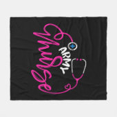 陸軍ナースおもしろい – 看護引用文 – ヒップスターナースgi フリースブランケット (正面(横))