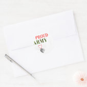 陸軍パラトペ誇りを持ったーパーママApparel Airborne Dog Ta ラウンドシール (封筒)