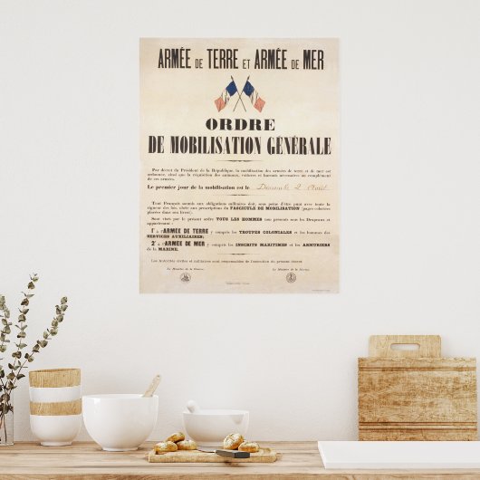 陸軍フランスのと海軍。総動員令。 ポスター (キッチン)