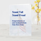 陸軍ブートキャンプ卒業用カード カード (黄色い花)