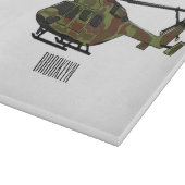 陸軍ヘリコプター漫画イラストレーション カッティングボード (角)