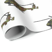 陸軍ヘリコプター漫画イラストレーション ラッピングペーパー (ロールコーナー)