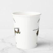 陸軍ヘリコプター漫画イラストレーション 紙コップ (右)