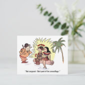 陸軍ユーモア、女かわいらし兵おもしろい兵 ポストカード (スタンド正面)