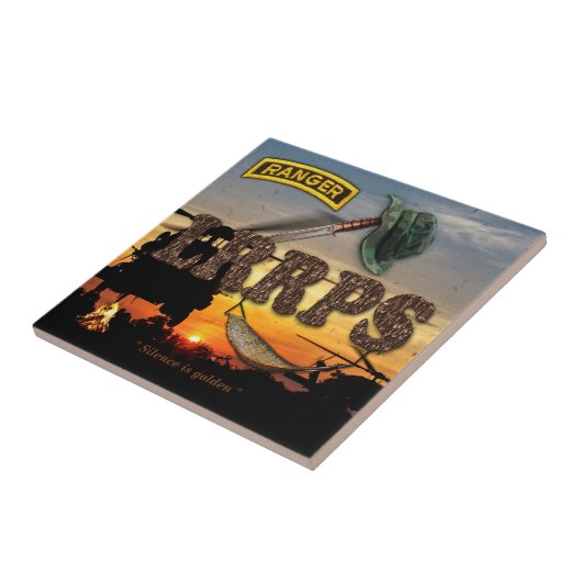 陸軍レンジャーズLRPS LRRP LPS LPS Recon Recondo タイル (側面)