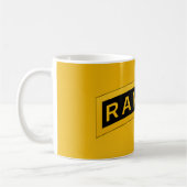 陸軍レンジャー軍隊文字デザイン記号 コーヒーマグカップ (左)