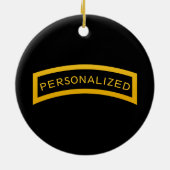 陸軍レンジャー軍隊記号 – 戻パーソナライズされたる セラミックオーナメント (裏面)