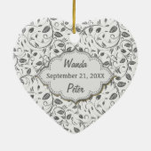 陸軍中佐の階級章の第25結婚記念日 セラミックオーナメント (裏面)